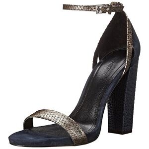 pour la victoire navy ankle strap sandals